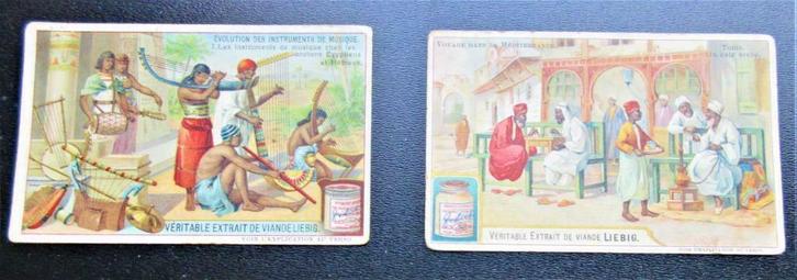 2 oude Liebig prentjes, Verzamelen, Foto's en Prenten, Gebruikt, Prent, Overige onderwerpen, Ophalen of Verzenden