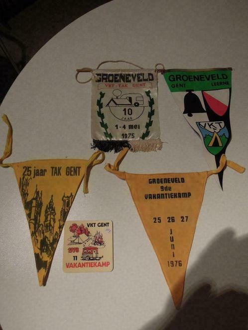vaantje geel stof en plastick Groeneveld Gent 1976, Verzamelen, Sportartikelen en Voetbal, Gebruikt, Vaantje of Sjaal, Ophalen of Verzenden