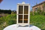 §  armoire a poser en bois avec vitres gaufrées, Antiquités & Art, Enlèvement ou Envoi