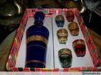 petite carafe bleue et ses 6 verres à goutte, Antiquités & Art, Enlèvement ou Envoi