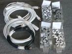 Câbles coaxiaux 4pcs. & serre-câbles, Comme neuf, Câble ou Fil électrique, Enlèvement ou Envoi