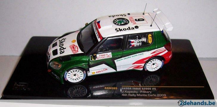 1:43 IXO Skoda Fabia S 2000 Rally Monte Carlo 2009, Ophalen of Verzenden, Nieuw, Auto