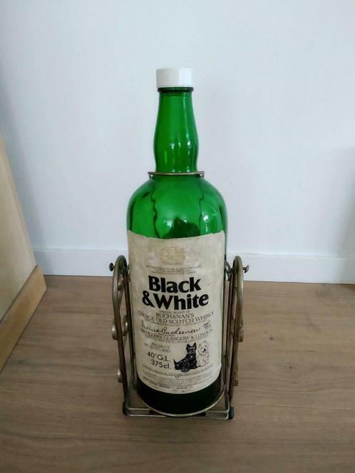 Vintage Black & White Whisky Kantelbare fles 37.5 cl 1977!!, Verzamelen, Merken en Reclamevoorwerpen, Gebruikt, Ophalen of Verzenden