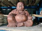 Statue de bouddha rieur 40 cm massive en bois de suar, Enlèvement ou Envoi, Neuf
