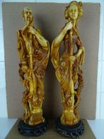 Statue vintage homme et femme Statue porte-bonheur chinois, Collections, Statues & Figurines, Comme neuf, Humain, Enlèvement ou Envoi