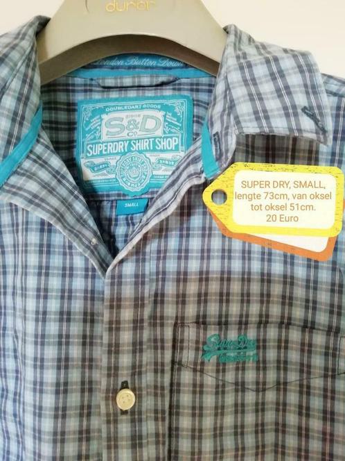Heren hemden Super Dry, ... - SMALL, Kleding | Heren, Overhemden, Ophalen of Verzenden