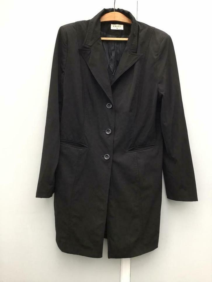 Zwarte jas vest merk Kaliko maat 16 of 42, Kleding | Dames, Jassen | Zomer, Gedragen, Maat 42/44 (L), Zwart, Ophalen of Verzenden