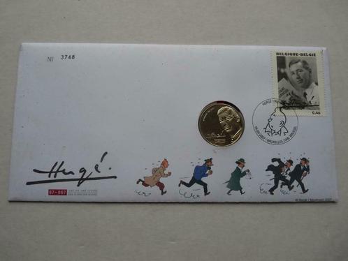 Hergé - Médaille Anniversaire dans enveloppe 1er jour - 2007, Livres, BD, Comme neuf, Enlèvement ou Envoi