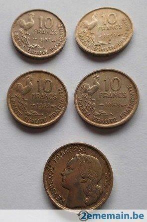 monnaies France -10 francs années diverses - 1 euro pièce, Timbres & Monnaies, Monnaies | Europe | Monnaies euro, 1 euro, France