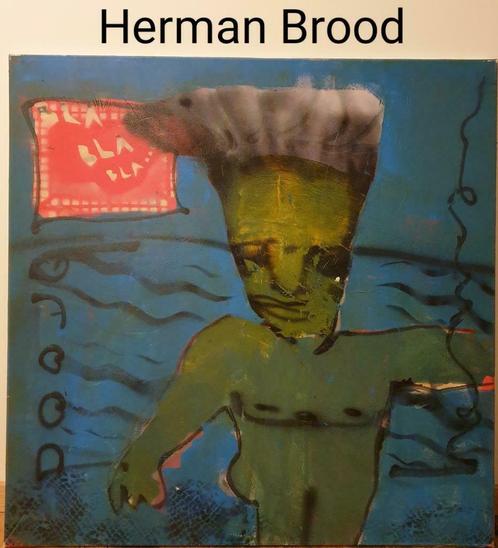 Tableau Bla bla bla de Herman Brood, Antiquités & Art, Art | Peinture | Abstraite, Enlèvement