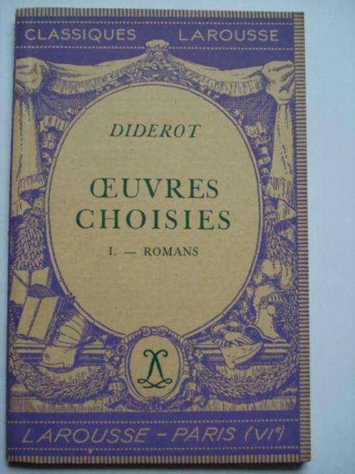 3. Diderot Oeuvres choisies I Romans Classiques Larousse 193, Livres, Littérature, Utilisé, Europe autre, Envoi
