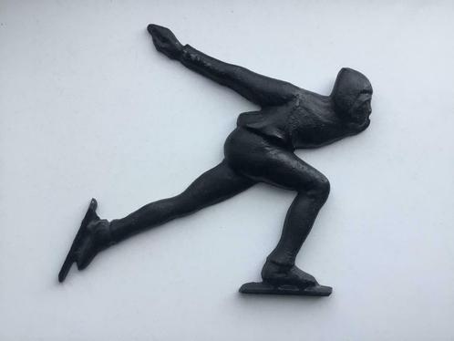 Gietijzeren reclame plaquette voor Friese Vonk schaatsen, Antiek en Kunst, Kunst | Designobjecten, Ophalen of Verzenden