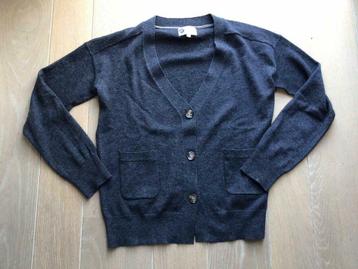 Donkergrijze cardigan Essentiel maat medium, nieuwstaat, Taille 38/40 (M), Gris, Essentiel, Comme neuf