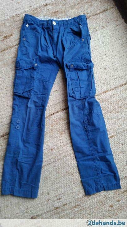 Lange blauwe zomer broek van 717 maat 140, Kinderen en Baby's, Kinderkleding | Maat 140, Gebruikt, Jongen, Broek, Verzenden