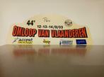 Rallye schild Vlaanderen 2003 plaat