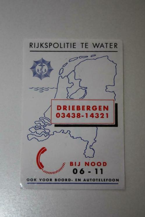 Vintage Sticker - Rijkspolitie te Water - Driebergen - Mooi, Verzamelen, Stickers, Gebruikt, Overige typen, Ophalen of Verzenden