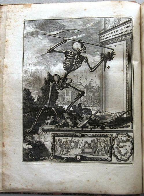 Maniere de se Bien Préparer a la Mort 1700 Romeyn de Hooghe, Antiek en Kunst, Antiek | Boeken en Manuscripten, Ophalen of Verzenden