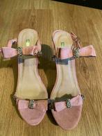 Bellucci oud roze sleehak met strass en strikjes NIEUW 40, Nieuw, Roze, Sandalen of Muiltjes, Ophalen of Verzenden