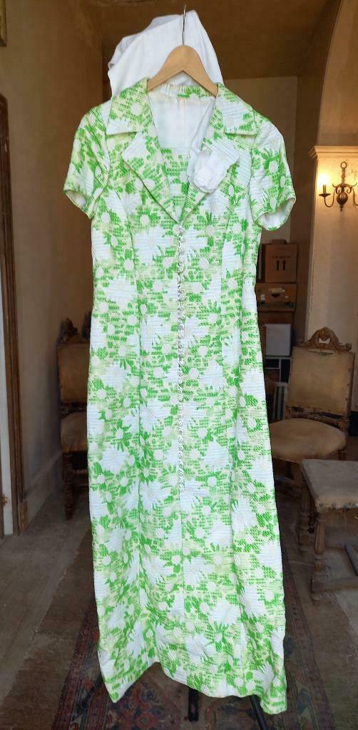 Robes (longues) Vintage, Enlèvement ou Envoi, Porté, Taille 42/44 (L), Sous le genou