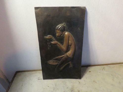 Plaque murale africaine en cuivre Kiambe, Antiquités & Art, Art | Art non-occidental, Enlèvement ou Envoi