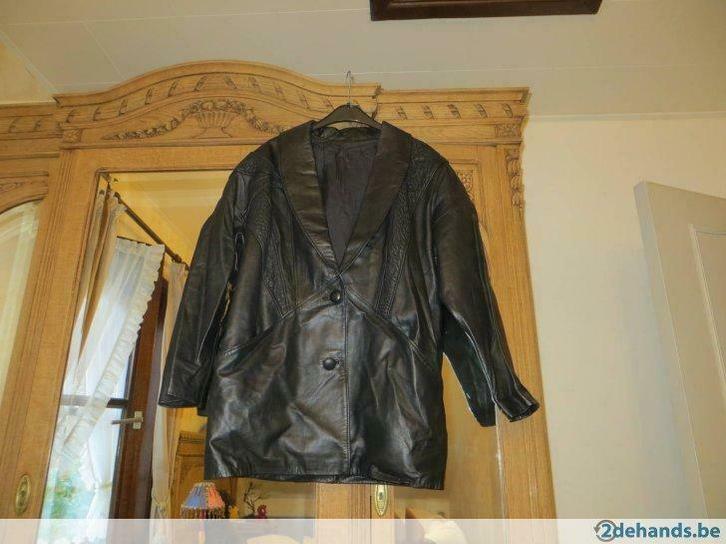 Prachtige damesvest in zwart leder lederateliers Murcia SP, Kleding | Dames, Jassen | Winter, Gedragen, Maat 38/40 (M), Zwart