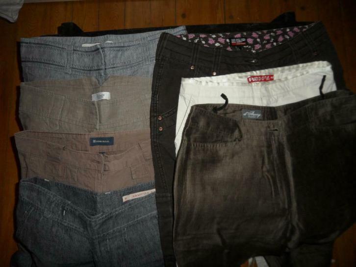 Lot van 7 zomerbroeken, Kleding | Dames, Broeken en Pantalons, Zo goed als nieuw, Maat 36 (S), Beige, Ophalen