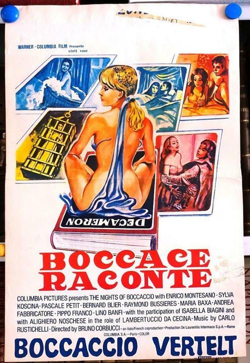 Filmposter Boccace Raconte / Boccaccio vertelt, Collections, Posters & Affiches, Utilisé, Cinéma et TV, A1 jusqu'à A3, Rectangulaire vertical
