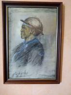 Portrait encadré mineur fait au fusain, Enlèvement