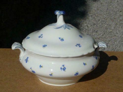 Ancienne soupière en porcelaine de Bavière - décor bleuet, Antiquités & Art, Antiquités | Céramique & Poterie