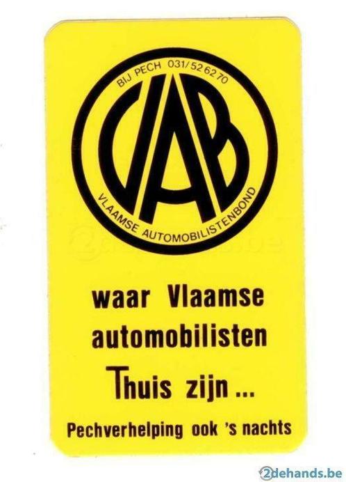 sticker VAB waar Vlaamse automobilisten Thuis zijn ..., Verzamelen, Merken en Reclamevoorwerpen, Nieuw