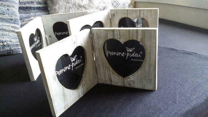 Houten fotolijsten / Fotolijst met hart / Houten 2-luik, Ophalen of Verzenden, Nieuw, Hout