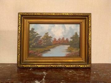 Landschap schilderij olie op doek, gesigneerd 'Alex' beschikbaar voor biedingen