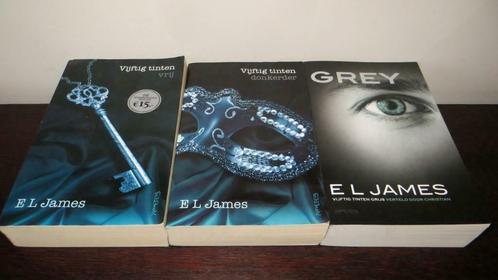 VIJFTIG TINTEN GRIJS /VRIJ / DONKERDER door EL JAMES 3books, Livres, Fantastique, Comme neuf, Enlèvement ou Envoi