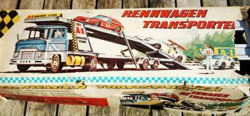 Asakusa toy blikken racewagen transporter met race wagens 