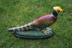 Faisan en fonte polychrome, Ophalen of Verzenden, Zo goed als nieuw, Metaal, Dierenbeeld