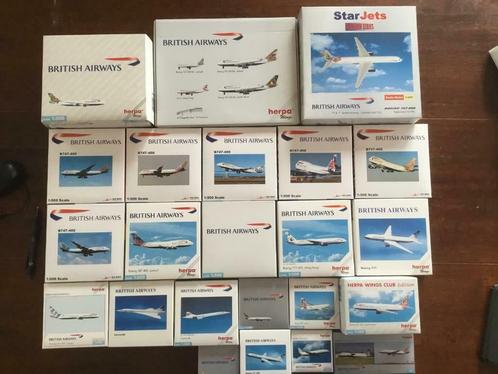 26 avions British Airways Herpa wings, starjets (no Sabena), Hobby & Loisirs créatifs, Modélisme | Avions & Hélicoptères, Comme neuf