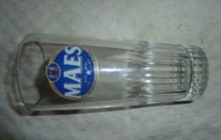#H bier glas MAES Brouwerijen Alken - Maes Brasseries, Verzamelen, Glas en Drinkglazen, Gebruikt, Bierglas, Ophalen of Verzenden