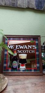 Cadre en bois avec miroir publicitaire Mc Ewans Scotch (bièr, Collections, Envoi, Panneau publicitaire, Neuf