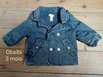 Veste jeans doublee polaire 3 mois Obaibi, Fille, Obaibi, Utilisé, Enlèvement ou Envoi