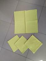 4 serviettes vertes coton Galeria Inno, Vert, Utilisé, Enlèvement ou Envoi, Torchon ou Serviette
