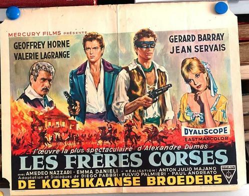 Filmposter Les frères Corses / De Korsikaanse broeders, Collections, Posters & Affiches, Utilisé, Cinéma et TV, A1 jusqu'à A3