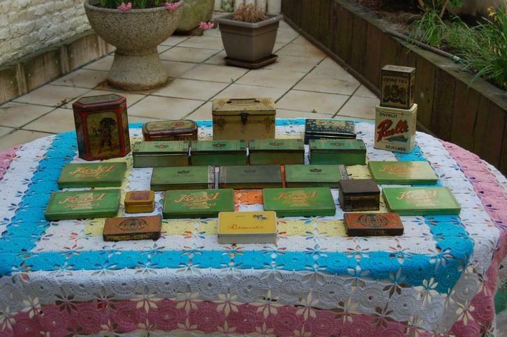 Oude metalen dozen voor verzamelaar, Antiek en Kunst, Curiosa en Brocante, Ophalen of Verzenden