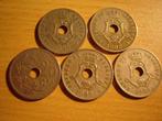 Belgische munten 2 centiemes-10 en 25  centimes, Postzegels en Munten, Munten | België, Ophalen of Verzenden, Losse munt
