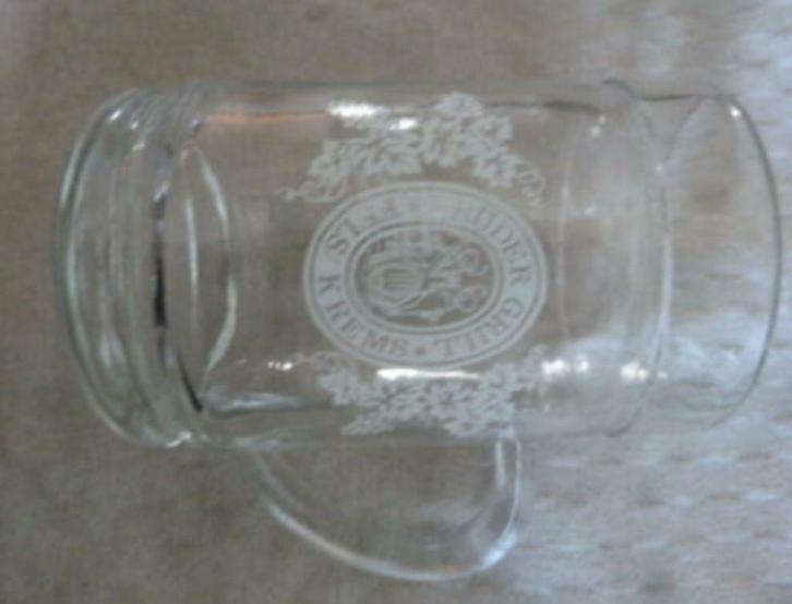 #K bier glas / pul BRÜDER GRILL Fels / Krems 1/4L, Verzamelen, Glas en Drinkglazen, Gebruikt, Bierglas, Ophalen of Verzenden