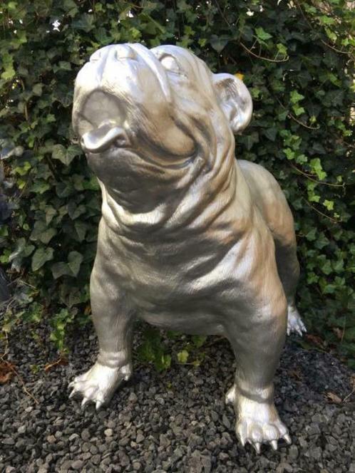Bulldog groot en fors model, polystein-bulldog-hond, Jardin & Terrasse, Statues de jardin, Neuf, Enlèvement ou Envoi