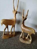 Couple de gazelles en bois vintage, Enlèvement ou Envoi