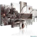 36 Abstract Bloemen XXL 5 Luik Canvas Schilderij 200x100, Ophalen of Verzenden, Nieuw