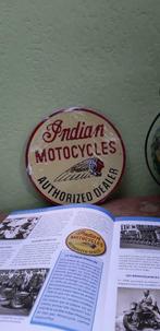 Enseigne publicitaire en métal Motocyclettes indiennes en re, Collections, Envoi, Panneau publicitaire, Neuf