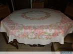Tafellaken rond met lente motief in stof., Huis en Inrichting, Keuken | Textiel, Ophalen, Gebruikt