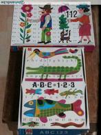 Apprendre en jouant: 2 puzzles Jumbo vintage ABC / 123-1 + 1, Enlèvement ou Envoi, Neuf